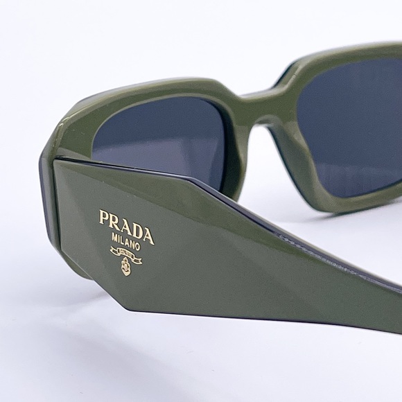NEW PRADA PR17WS 13N5S0 UNISEX GREEN SUNGLASSES PRADA SPR 17W 13N-5S0 PR 17WS - Picture 7 of 13